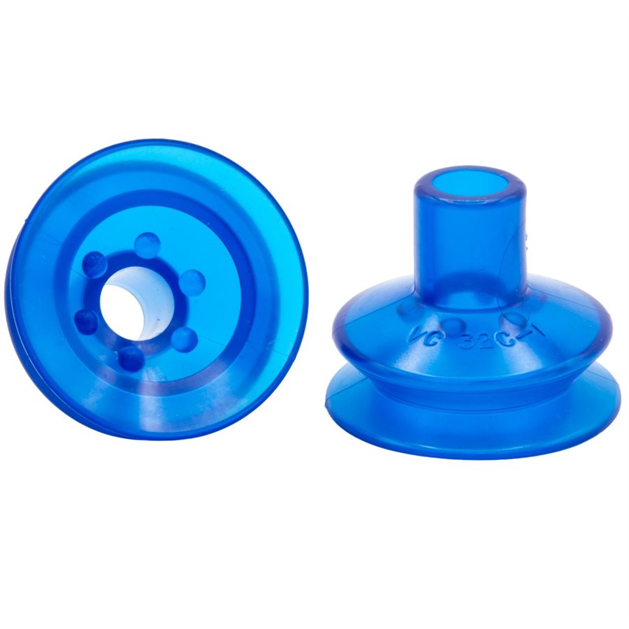 VC-32C-1 - Blue Vinyl Vacuum Cup 1.59H x 2.0W x .5B Style K