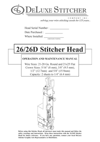 Acme/Interlake/Bostitch 26/26D manual cover
