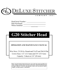 G20 manual cover