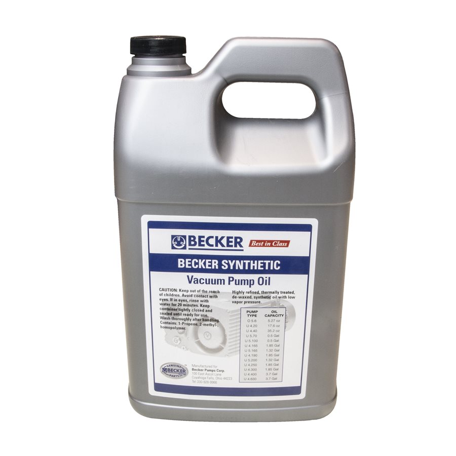 Full Synthetic Vacuum Pump Oil 1 Gallon, Becker