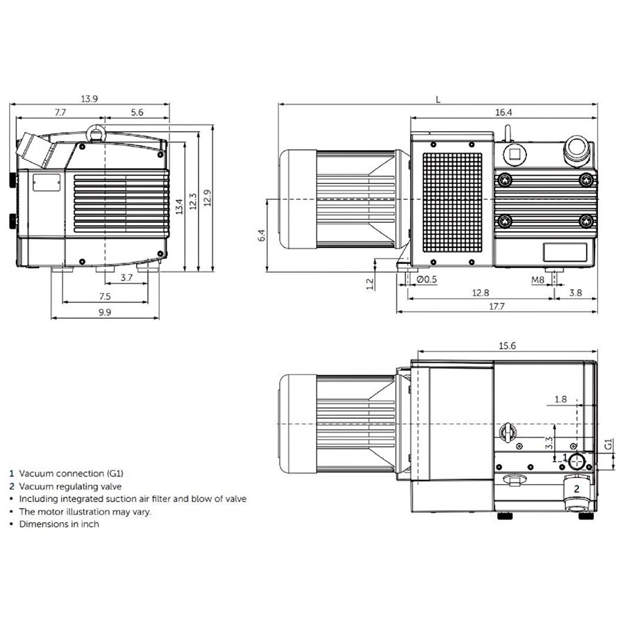 Becker KVT 3.80 Vacuum Pump | Oil-less Rotary Vane Pump
