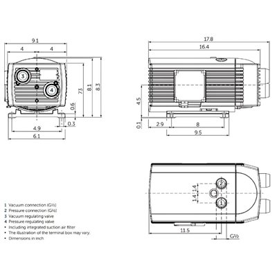 Becker T 4.16 DV | Oil-less Rotary Vane Vacuum Pressure Pump