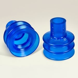 Blue Vinyl Vacuum Cup 1.57H x 1.37W x .43B 7/16 Hl w/5/8 Stem Style K