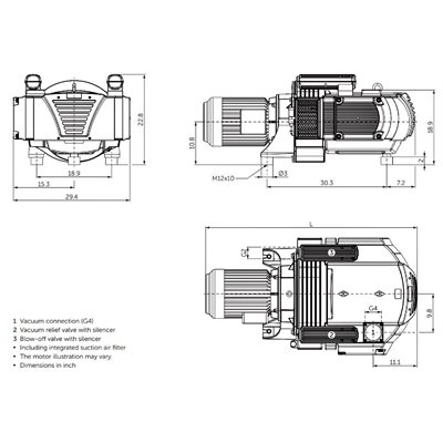Becker VTLF 2.500 Vacuum Pump | Oil-less Rotary Vane Pump