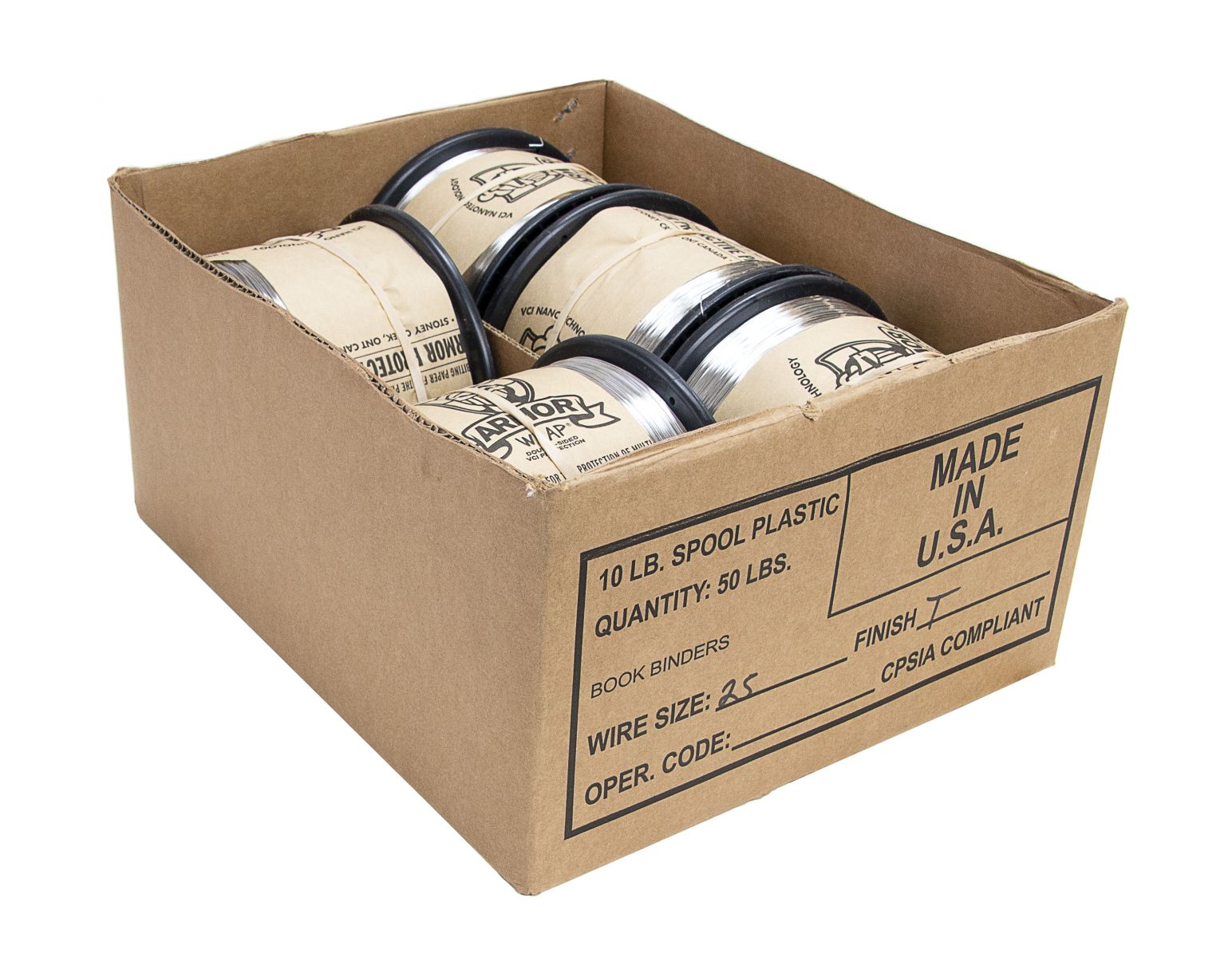 10 lb stitching wire case — 5 spools per case (50 lbs total)
