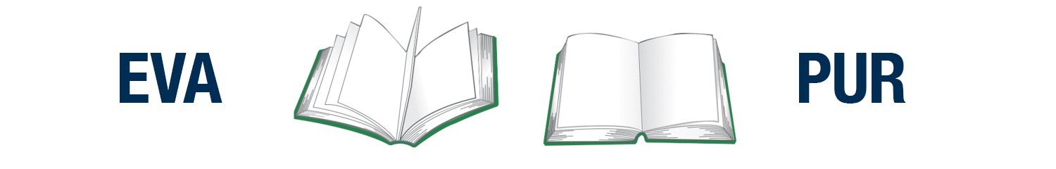 Close-up of adhesive used for bookbinding (EVA vs PUR)