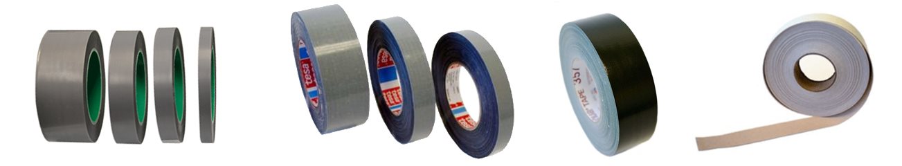 Assorted industrial tapes used in bindery and finishing